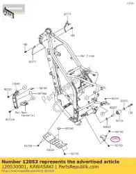 Ici, vous pouvez commander le chaîne de guidage klx250-h4 auprès de Kawasaki , avec le numéro de pièce 120530001: