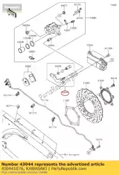 Ici, vous pouvez commander le support-comp-étrier, r auprès de Kawasaki , avec le numéro de pièce 430441076: