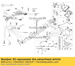 Aprilia B063212, Tomada, OEM: Aprilia B063212