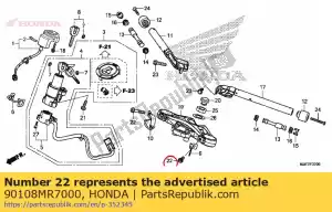 Honda 90108MR7000 bout, flens, 8x40 - Onderkant