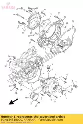 Qui puoi ordinare guarnizione, coperchio carter motore 1 da Yamaha , con numero parte 5UM154510000: