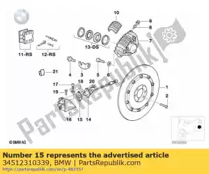 bmw 34512310339 vulring - 1.000 mm - Onderkant