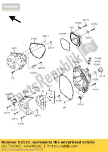 kawasaki 921710067 braçadeira zr1000-a1 - Lado inferior