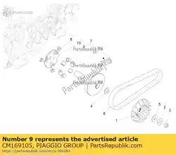 Aquí puede pedir rodillo completo de Piaggio Group , con el número de pieza CM169105: