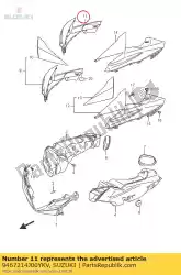 Here you can order the cover,intake,r from Suzuki, with part number 9467214J00YKV: