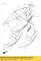 6813133E10F4R, Suzuki, emblema, cornice co suzuki gsx r750 750 , Nuovo