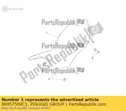 Ici, vous pouvez commander le selle. Noir (deux p) auprès de Piaggio Group , avec le numéro de pièce 89957500C1: