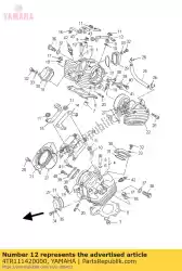 Aqui você pode pedir o suporte, tampa da cabeça do cilindro 2 em Yamaha , com o número da peça 4TR111420000:
