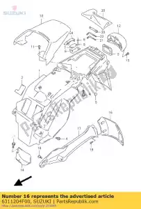 suzuki 6311204F00 pára-choque traseiro - Lado inferior