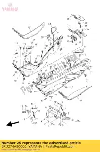 yamaha 5RU274A80000 lid, fuel - Bottom side