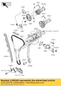 kawasaki 120530079 prowadnik, rr ksf450b8f - Dół