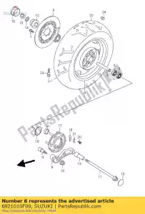 Suzuki 6921010F00 disco, freio rr - Lado inferior