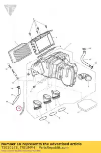 triumph T3620278 manguera - Lado inferior