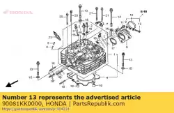 Tutaj możesz zamówić ? Ruba, ko? Nierz, 10x81 od Honda , z numerem części 90081KK0000: