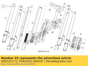 aprilia AP8163172 kit de révision de fourche avant - La partie au fond