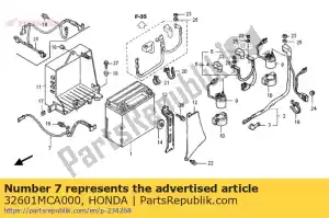 Honda 32601MCA000 cable, battery earth - Bottom side