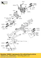 Ici, vous pouvez commander le support-étape zx900-c1 auprès de Kawasaki , avec le numéro de pièce 340031474: