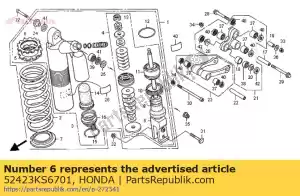 Honda 52423KS6701 dado, regolatore - Il fondo