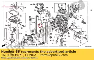 honda 16199MEB671 buis, ontluchter - Onderkant