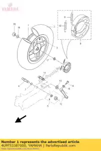 yamaha 4UPF53387000 roue arrière coulée - La partie au fond