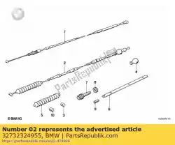 Ici, vous pouvez commander le câble d'embrayage - l = 1510mm auprès de BMW , avec le numéro de pièce 32732324955: