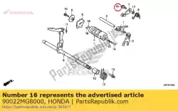 Here you can order the pivot, shift drum stopper arm from Honda, with part number 90022MG8000: