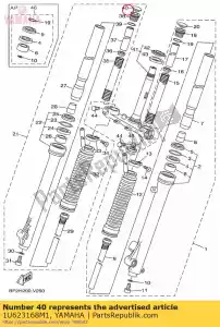 yamaha 1U623168M1 tapa, horquilla delantera - Lado inferior