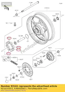 kawasaki 921610303 damper,shock,rr hub er650a6s - Bottom side