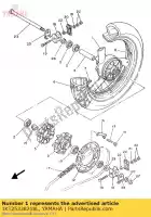 1KT25338218L, Yamaha, ruota fusa, posteriore yamaha tzr 250, Nuovo