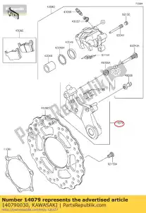 Kawasaki 140790030 zespó? uchwytu, zacisk tylny - Dół