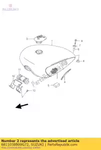 Suzuki 6811038B00G72 tapeset - Bottom side