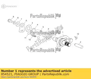 Piaggio Group 854521 eixo seletor - Lado inferior