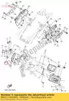 B902174E00P0, Yamaha, Steun, zijdeksel 2 yamaha  xsr 900 2016 2017 2018 2019 2020 2021, Nieuw