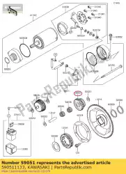 Ici, vous pouvez commander le couronne dentée, 20t et 37t kl600-b1 auprès de Kawasaki , avec le numéro de pièce 590511133: