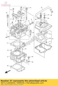 yamaha 3D7111660000 tubo, respiradero 1 - Lado inferior