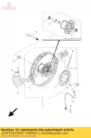 1D4F51810000, Yamaha, Asse,ruota fr. yamaha dt r 2c2c holland 1e2c2-300e2 rsm 2c31 holland 1c2c2-300e4 xt 50 125 2004 2005 2006 2007 2008 2009 2010 2011, Nuovo