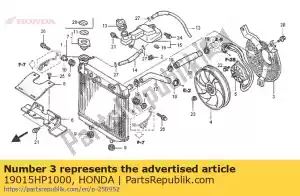 Honda 19015HP1000 tampa, ventilador rad. - Lado inferior
