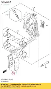 suzuki 5910014850 brake pad set, front - Bottom side