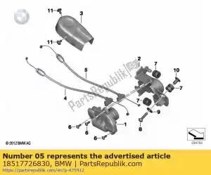 BMW 18517726830 bowden cable, exhaust flap, opening - Bottom side