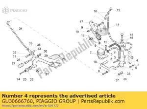 Piaggio Group GU30666760 plaque de support - La partie au fond