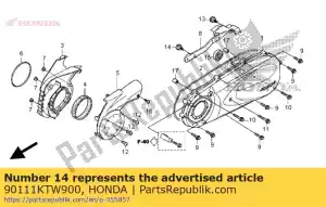 honda 90111KTW900 parafuso, soquete, 6x22 - Lado inferior