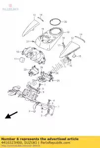 suzuki 4416323H00 cushion,brace - Bottom side