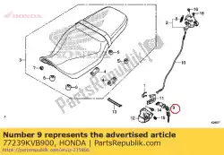 Aqui você pode pedir o chave, trava do assento em Honda , com o número da peça 77239KVB900: