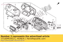 Here you can order the meter assy comb from Honda, with part number 37100MCAE21: