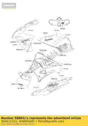 Here you can order the pattern,fuel tank,lh zx900-e1p from Kawasaki, with part number 560631522: