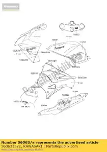 kawasaki 560631522 pattern,fuel tank,lh zx900-e1p - Bottom side