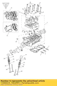 triumph T3990019 kit cyl hd gasket & washer - Bottom side