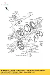 Here you can order the spacer,clutch r from Suzuki, with part number K920261263: