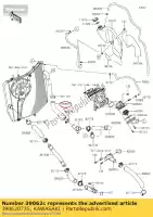 390620735, Kawasaki, manguera, radiador de tubo de 3 vías zx1000 kawasaki  zx 1000 2016 2017 2018 2019 2020, Nuevo