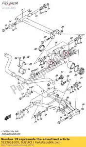 suzuki 5123631G00 buisson, suspension - La partie au fond